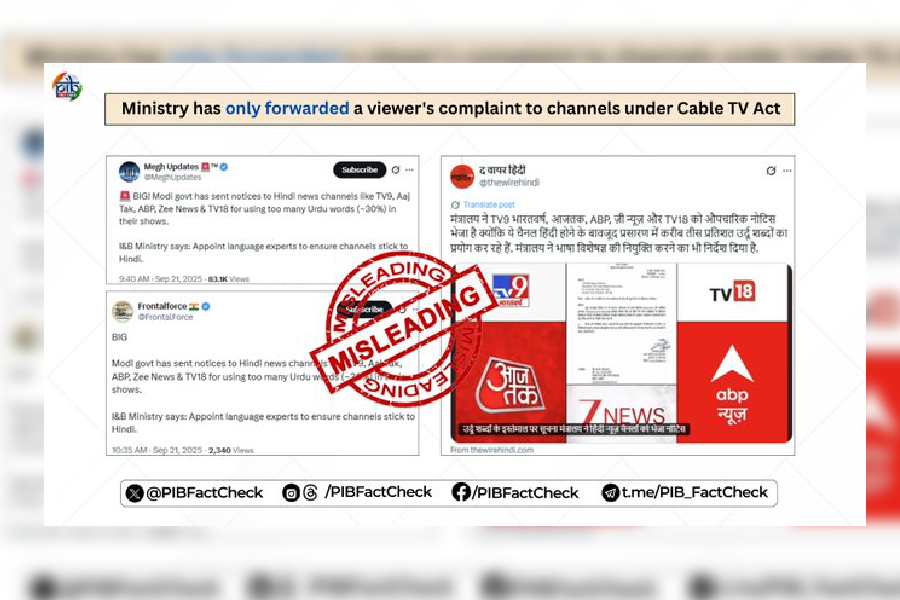 Urdu शब्दों को लेकर हिंदी चैनलों को नोटिस जारी नहीं किया : केंद्र
