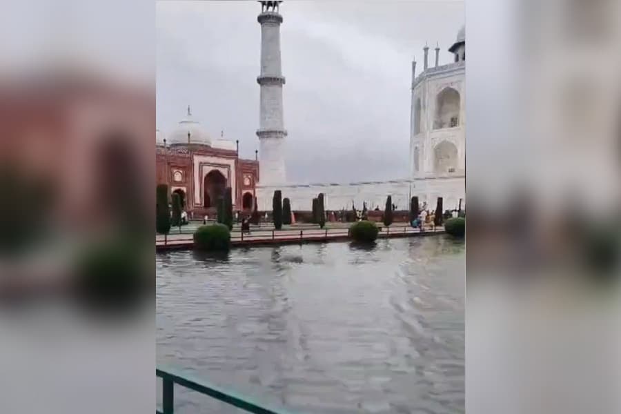 Taj Mahal में पानी की लीकेज, फोटो-वीडियो वायरल