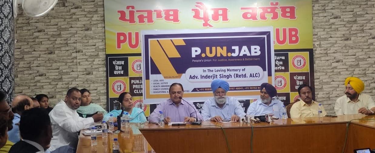 P.UN.JAB: PEOPLE'S UNION FOR JUSTICE, AWARENESS AND BETTERMENT INAUGURATED on 1st May